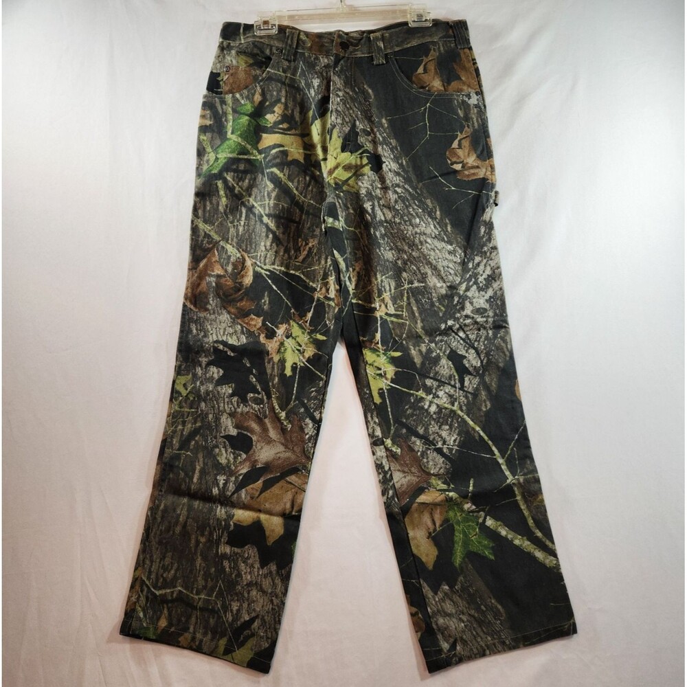 FieldStaff Mossy Oak Camo Carpenter Pants Size 34/30 Hunting Fishing Outdoors